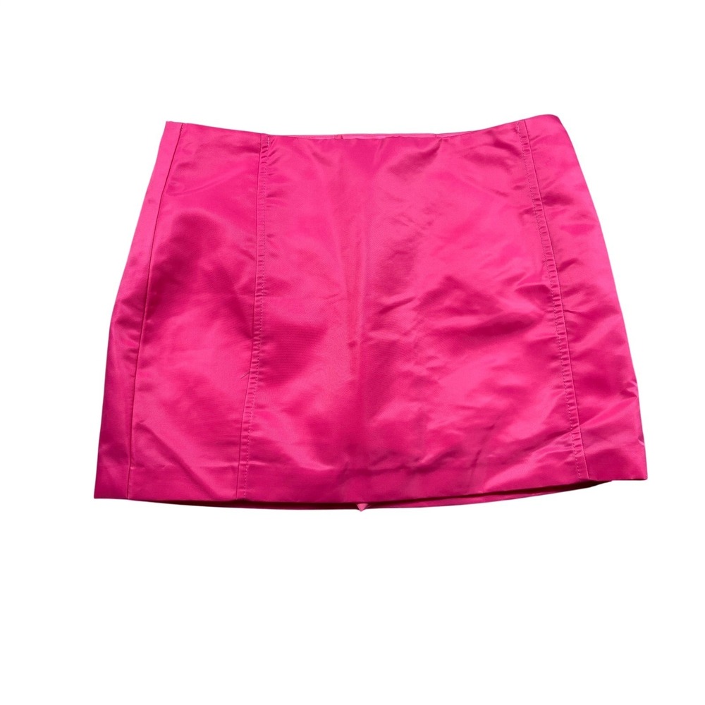 NWT Anthropologie Endless Rose Hot Pink‎ Satin Mini Skort XS Barbiecore